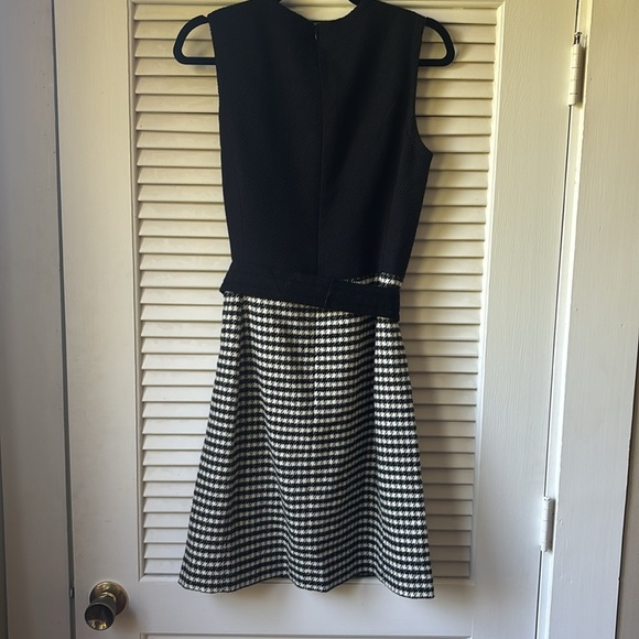 Size 6 black label Ralph Lauren houndstooth dress wool cashmere blend - Picture 4 of 4